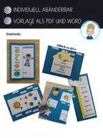 Vorschau - Arbeitsblätter - Lapbook Sonnensystem | Sonne, Mond, Sterne, Planeten (editierbare Vorlage) - Seite 1