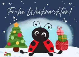 Vorschau - Arbeitsblätter - Marienkäferklasse Postkarte Weihnachten / Klassentier Marienkäfer - Seite 1