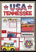 Vorschau - Arbeitsblätter - USA - Tennessee (Fact Sheets, Worksheets and Games) - Deckblatt