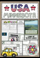 Vorschau - Arbeitsblätter - USA - Minnesota (Fact Sheets, Worksheets and Games) - Deckblatt