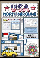 Vorschau - Arbeitsblätter - USA - North Carolina (Fact Sheets, Worksheets and Games) - Deckblatt