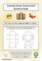 Vorschau - Mal- und Bastelvorlagen - Sommerferien Schatzkiste - Bastelvorlage - Deckblatt