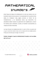 Vista previa - Hojas de trabajo - Tablas de Multiplicar 2, 3 y 5 - Mathematical Invaders - página 1