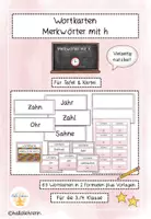 Vorschau - Aufgabenkarten - Wortkarten - Merkwörter mit h - Deckblatt