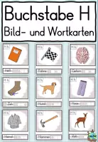 Vorschau - Präsentationen/Tafelbilder - Buchstabe H - Bild- und Wortkarten - Buchstabeneinführung DaZ / Deutsch - Deckblatt