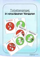 Vorschau - Bildkarten - Toilettenampel verschiedene Versionen Freebie gratis - Deckblatt