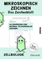 Vorschau - Arbeitsblätter - Arbeitsblatt Folie Anlage einer mikroskopischen Zeichnung - Deckblatt