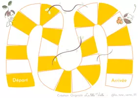 Aperçu - Jeux - Jeu de l'oie éducatif - Plateau JAUNE - Page de couverture