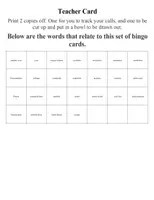 Vorschau - Spiele - Nitrogen and Carbon Cycle Bingo - Great for Review and Cover Lessons - Seite 1