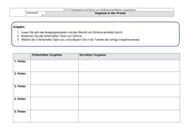 Vorschau - Arbeitsblätter - Hygiene in der Praxis ZFA und MFA - Seite 1