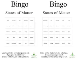 Vorschau - Spiele - States of Matter Bingo - Great for Review and Cover Lessons - Seite 2