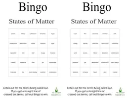 Vorschau - Spiele - States of Matter Bingo - Great for Review and Cover Lessons - Seite 3