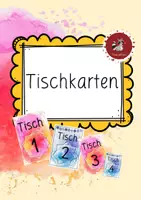 Vorschau - Poster - Tischkarten / Tischschilder für Gruppentische - Deckblatt