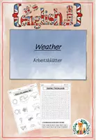 Vorschau - Arbeitsblätter - ENGLISH Materialpaket Bundle WEATHER Sequenz - Deckblatt