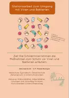Vorschau - Arbeitsblätter - Stationsarbeit zum Umgang mit Viren und Bakterien - Deckblatt