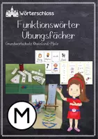 Vorschau - Fördermaterial/Inklusion - Funktionswörter - Übungsfächer (Grundwortschatz RLP) - Deckblatt