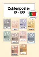Vorschau - Poster - Zahlenplakate 10 - 100 (Portugiesisch) - Deckblatt