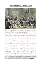 Vorschau - Arbeitsblätter - Der Wiener Kongress - gelungene Friedensordnung und Neuordnung Europas oder fürstliches Diktat und Unterdrückung? Gruppenarbeit oder Stationenlernen - Seite 2