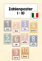Vorschau - Poster - Zahlenplakate 1-10 (Italienisch) - Deckblatt