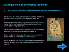 Aperçu - Présentation / Support pour le tableau - ART: Connais-tu les œuvres d'art les plus connues (PowerPoint/Keyn) - Page 3