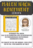 Vorschau - Arbeitsblätter - BUNDLE Kontinentmalen - Malen nach Kontinent - Seite 3