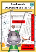 Vorschau - Arbeitsblätter - OKTOBERFEST Landeskunde ab A2 - farbig und schwarz-weiß - Deckblatt