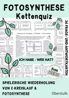 Vorschau - Spiele - Kettenquiz C-Kreislauf + Fotosynthese - Ich habe, Wer hat? - Deckblatt