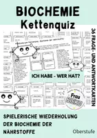 Vorschau - Spiele - Kettenquiz Biochemie Nährstoffe - Ich habe, wer hat? - Deckblatt