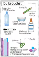 Vorschau - Mal- und Bastelvorlagen - Bastelanleitung: Upcycling Laterne - Tintenfisch - Seite 1