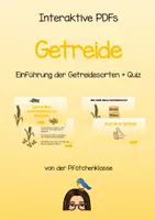 Vorschau - Präsentationen/Tafelbilder - Getreidesorten kennenlernen mit interaktiven PDFs - Deckblatt