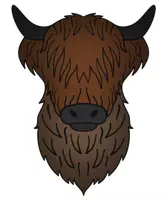 Vorschau - Mal- und Bastelvorlagen - Grafik: Schottisches Hochlandrind - Ein Tier vom Bauernhof - Deckblatt