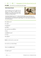 Vorschau - Arbeitsblätter - DaZ A1 Konjugation Einführung 3. Person - Deckblatt