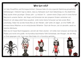 Vorschau - Arbeitsblätter - Leserätsel - Wer bin ich? Halloween Girls - DIFFERENZIERT - Seite 2