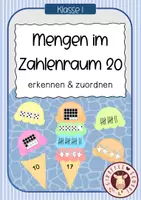 Vorschau - Unterrichtsreihen - Zahlenraum 20 – Mengen erkennen & zuordnen (Eis) | Mathe Klasse 1–2 - Deckblatt