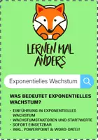 Vorschau - Arbeitsblätter - Was bedeutet exponentielles Wachstum? - Deckblatt