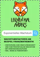 Vorschau - Arbeitsblätter - Prozentuales Wachstum und exponentielle Funktionsterme - Deckblatt