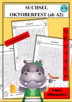 Vorschau - Arbeitsblätter - Suchsel Oktoberfest - Deckblatt
