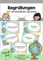 Vorschau - Poster - Begrüßung auf verschiedenen Sprachen - Deckblatt