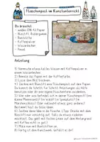 Vorschau - Stundenentwürfe - Fertige Kunststunde, Flaschenpost, Kunst fachfremd unterrichten, Malen mit Kaffee - Seite 1