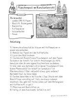 Vorschau - Stundenentwürfe - Fertige Kunststunde, Flaschenpost, Kunst fachfremd unterrichten, Malen mit Kaffee - Seite 2