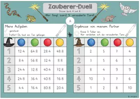 Vorschau - Arbeitsblätter - Spiel: Zauberer-Duell (Division durch 4 und 8) - Seite 3