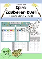 Vorschau - Arbeitsblätter - Spiel: Zauberer-Duell (Division durch 4 und 8) - Deckblatt