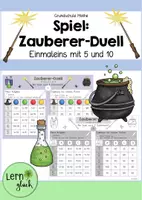 Vorschau - Arbeitsblätter - Spiel: Zauberer-Duell (Einmaleins mit 5 und 10) - Deckblatt