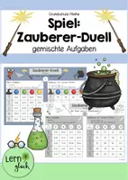 Vorschau - Arbeitsblätter - Spiel: Zauberer-Duell (Einmaleins gemischte Aufgaben) - Deckblatt