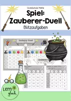Vorschau - Arbeitsblätter - Spiel: Zauberer-Duell (Einmaleins Blitzaufgaben) - Deckblatt