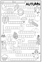 Vista previa - Hojas de trabajo - Autumn / Fall - Vocabulary Worksheet - página 2
