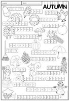Vista previa - Hojas de trabajo - Autumn / Fall - Vocabulary Worksheet - página 3