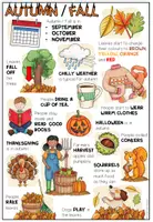 Vista previa - Hojas de trabajo - Autumn / Fall - Poster + Worksheets (3-times differentiated) - página 1