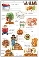 Vista previa - Hojas de trabajo - Autumn / Fall - Poster + Worksheets (3-times differentiated) - página 3