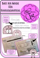 Vorschau - Arbeitsblätter - Satz der Woche - für Fortgeschrittene - Deckblatt